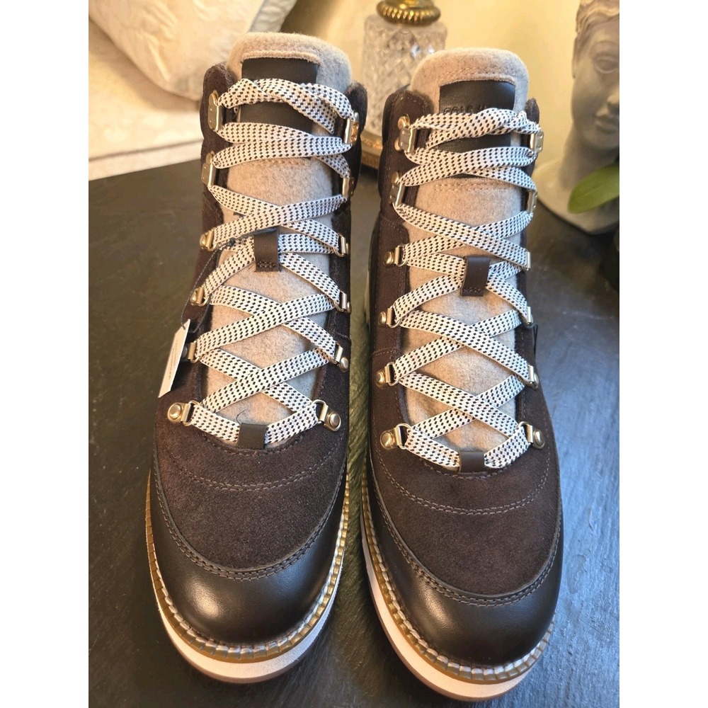 Cole Haan Wms ZeroGrand Elissa Hiker WP Boots Dk Choco Suede/Lthr 8.5 NEW! $300 - Picture 3 of 13